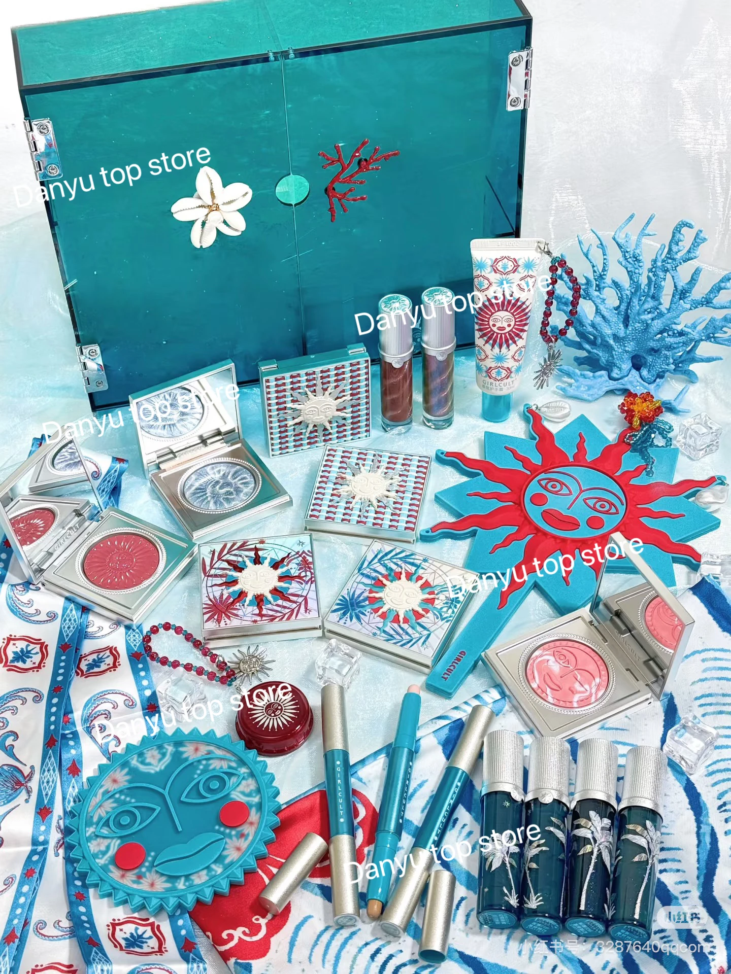 Girlcult Nanyang Holiday Cosmetic Allin Lip Gloss Blush Highlighter Multi-Purpose Cream Contour Makeup Set