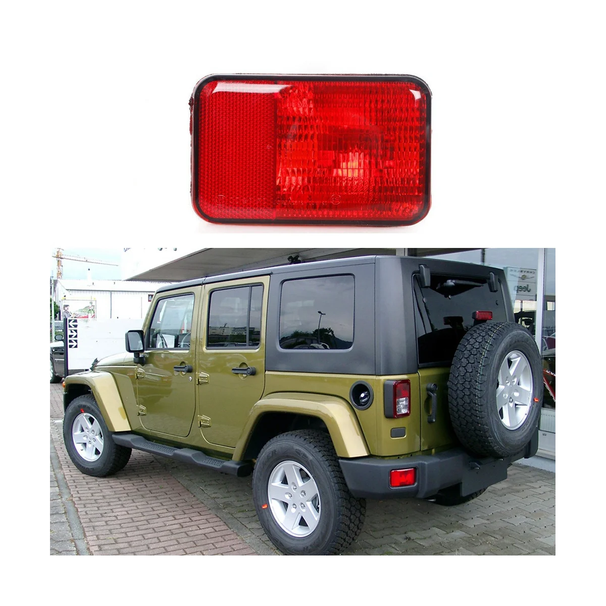 車用リアバンパーフォグライト,フロントおよびリアライト,jeep wrangler 2007-2018,55078105ac,1個