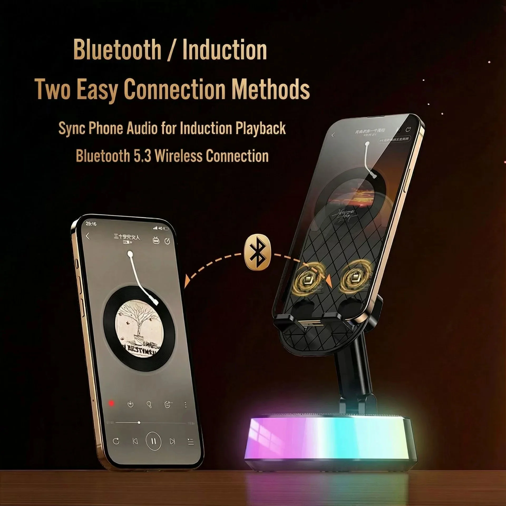 

Rotation Foldable Bluetooth Speaker 5W HiFi Stereo RGB Gradient Light Support MP3 WMA Format Type-C Charging Portable Speakers