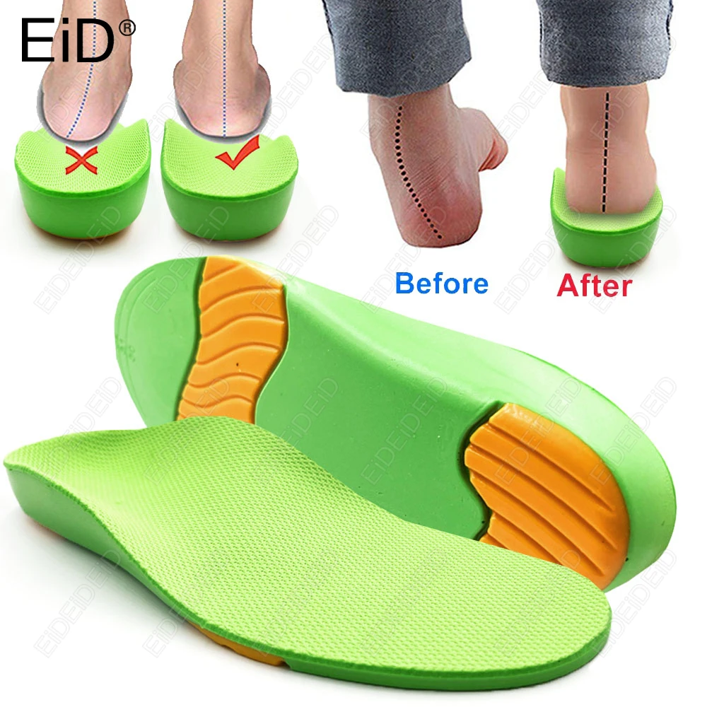 Kids Gel Orthopedic Insoles For Shoes Children FlatFoot Health Sole Boy Girl Sports Running Plantar Fasciitis Valgus Insert Pads