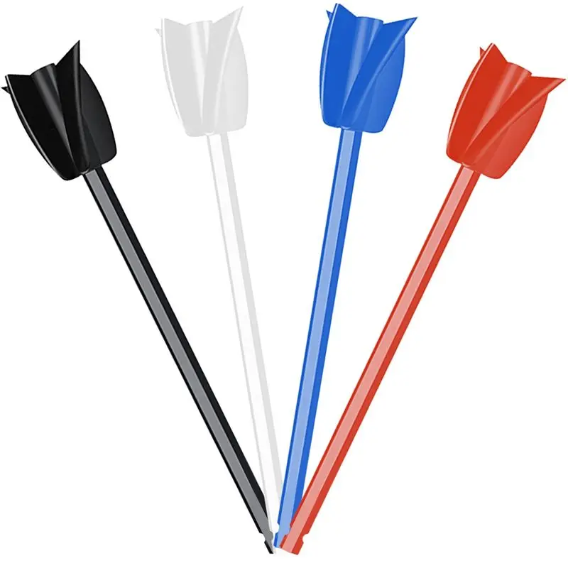 ABZT 4Pcs Epoxy Mixing Stick Paint Stirring Rod Putty Cement Paint Mixer Attachment with Drill Chuck for Oil Paint