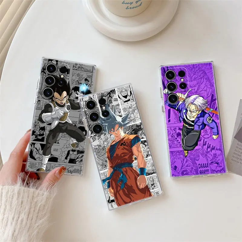 

Dragons Balls Comics Goku S26 Ultra Case Coque For Samsung Galaxy S25 S26 S24 S23 Ultra S22 S20 Plus S21 FE 5G Clear Phone Cover
