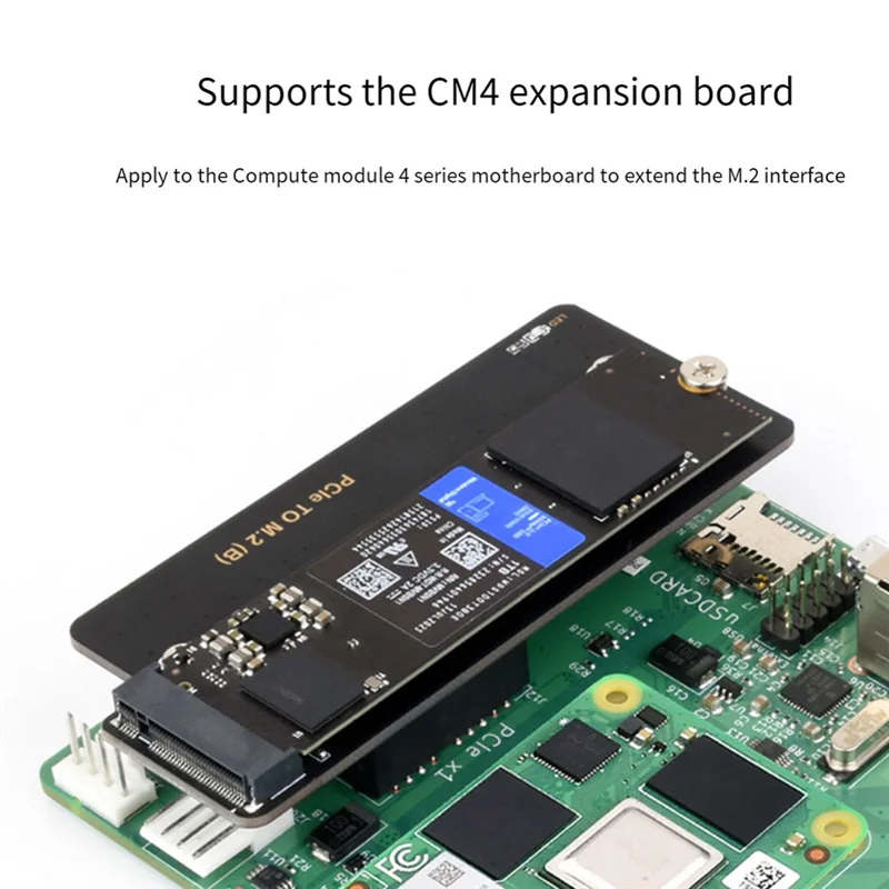 B47C para Raspberry Pi CM4 Pcie a M.2 Nvme SSD HAT placa de expansión placa base negra para módulo de cómputo Raspberry Pi serie 4