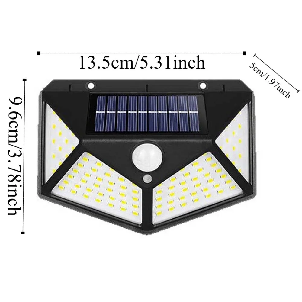IP65 Waterproof Motion Sensor Light 100 LED Beads PIR Motion Sensor Solar Street Lights Portable Mini Solar Lamp Wall