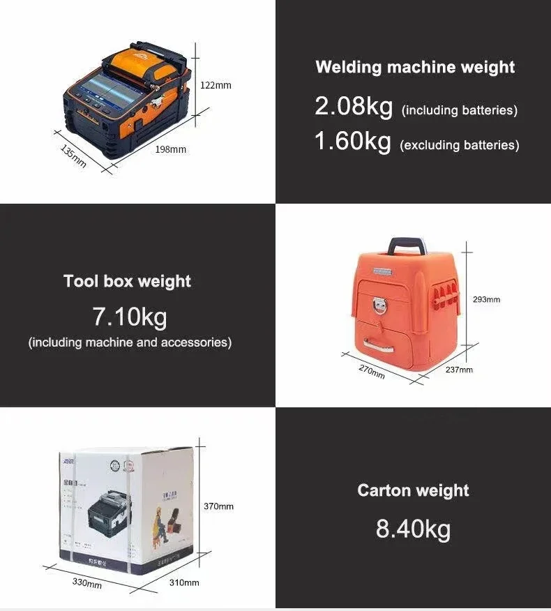 Máquina de fusión de AI-9, empalmador de fibra óptica FTTH, equipo ai 9