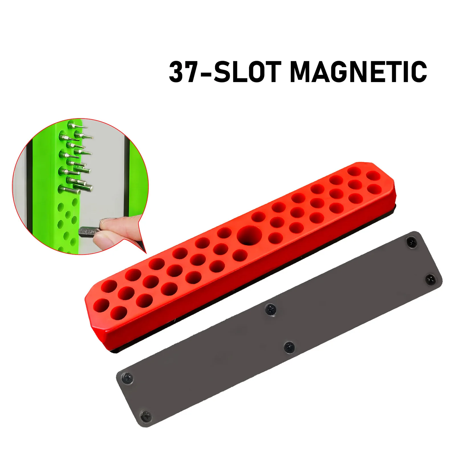 4Pcs 1/4-Inch Drill Bit Holder 37 Holes Bits Organized Tool Case Screwdriver Organizer Rack for Toolbox Workbench Storage Base