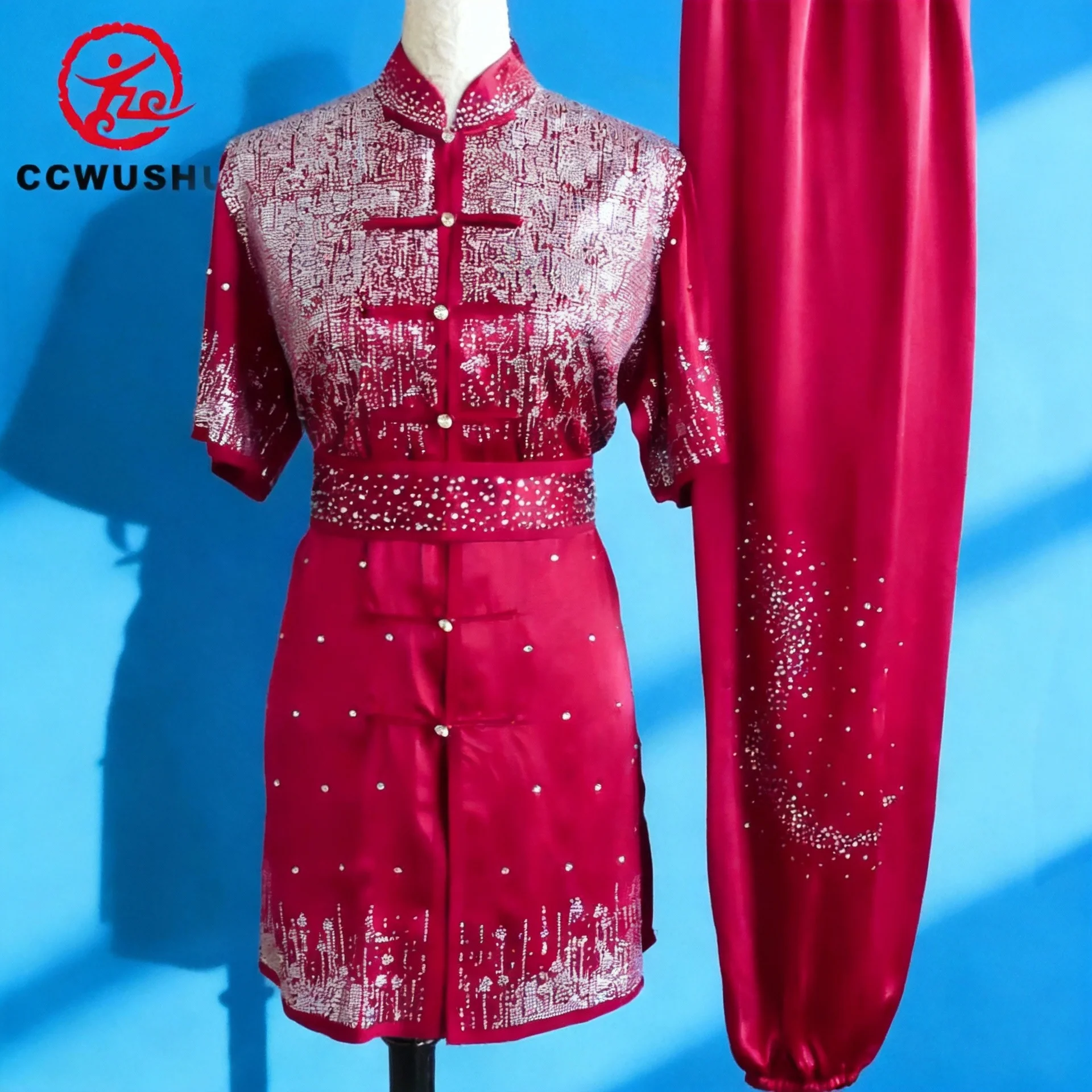 Chinesische Kung-Fu-Kostüme, Wushu-Kleidung, Changquan-Uniform, Kampfkunst-Wettkampfkleidung, bestickte Kungfu-Taolu-Kleidung, CCWUSHU – Detail 3