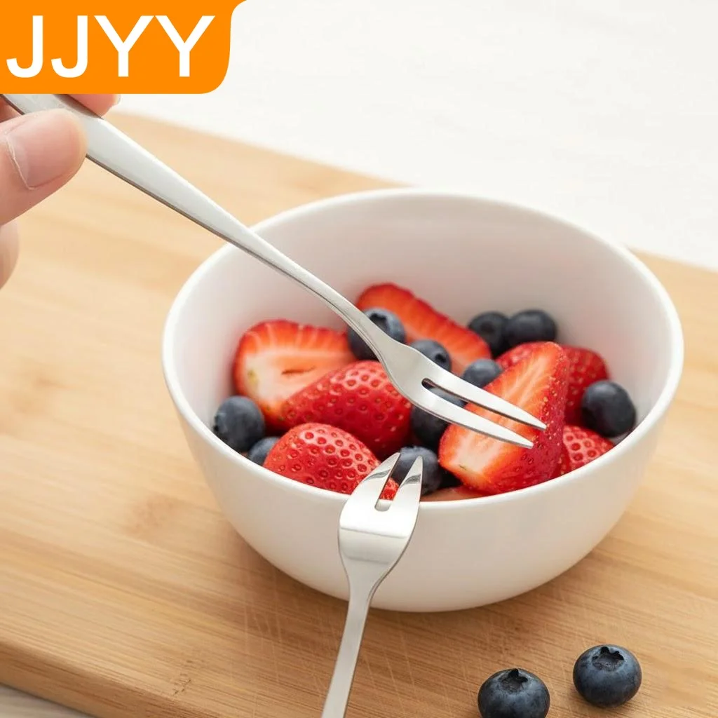 Portable Stainless Steel Forks Set Travel Kitchen Utensils Salads Fruits Parties Mini Cutlery 4 Pack 6 Pack 12 Pack