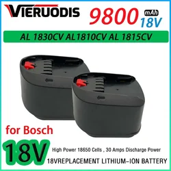 For Bosch 18V 9.8AH Li-ion Rechargeable Tool Battery PBA PST PSB PSR Bosch Home, Garden Tools (TypeC only) AL1810CV AL1815CV