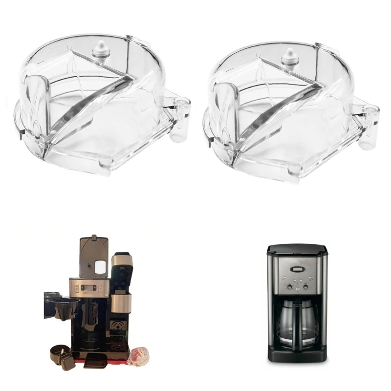 2PCS Clear Grinder Cover Kitchen Appliance Part Office Coffee Solution Portable Coffee Grinder Lid for Grinding Result
