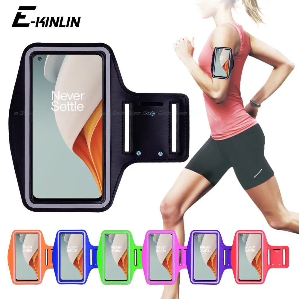 Running Jogging Gym Sports Holder Cover Arm Band Phone Case For OnePlus Nord N300 N100 N200 N10 N20 N30 SE CE 3 2 Lite 2T 5G