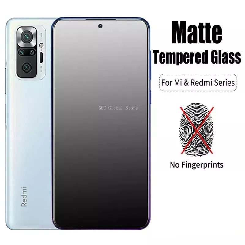 2Pieces Matte Tempered Glass For Xiaomi Redmi Note 10 9 9S 9T 9TPro 8 8T 7 Pro 5G Screen Protectors For Redmi 8A 9A 9C Glass