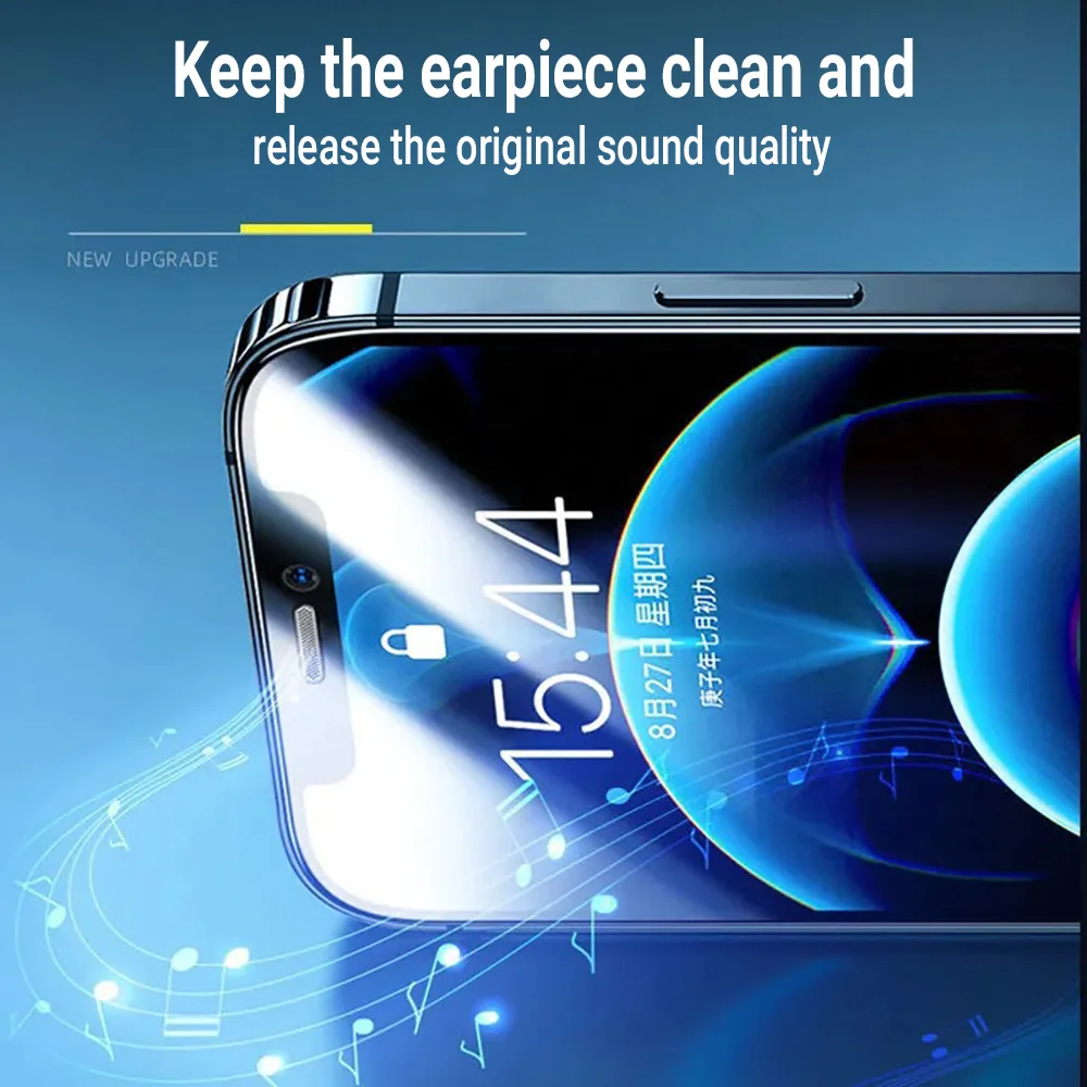 1-2PCS One-click Dust free Installation HD Screen Protector For iPhone 14 13 12 11 15 16 Pro Max Mini X XR XS MAX 7 8 Plus Glass image 6
