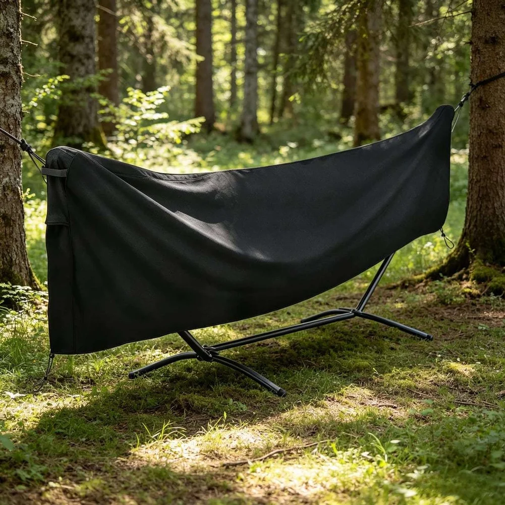 Black Oxford Swing Cover for Outdoor Use - Rain Resistant For uv Protective Dust Cover with Secure Edge Fastening System