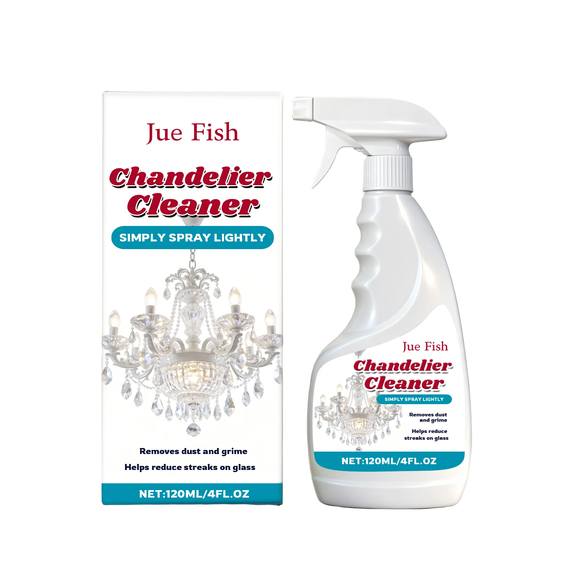 Mainly promoting the standard version (main listing, ideal length): Chandelier Cleaning Spray – Removes surface dust and grease, a daily maintenance cleaner for light fixtures