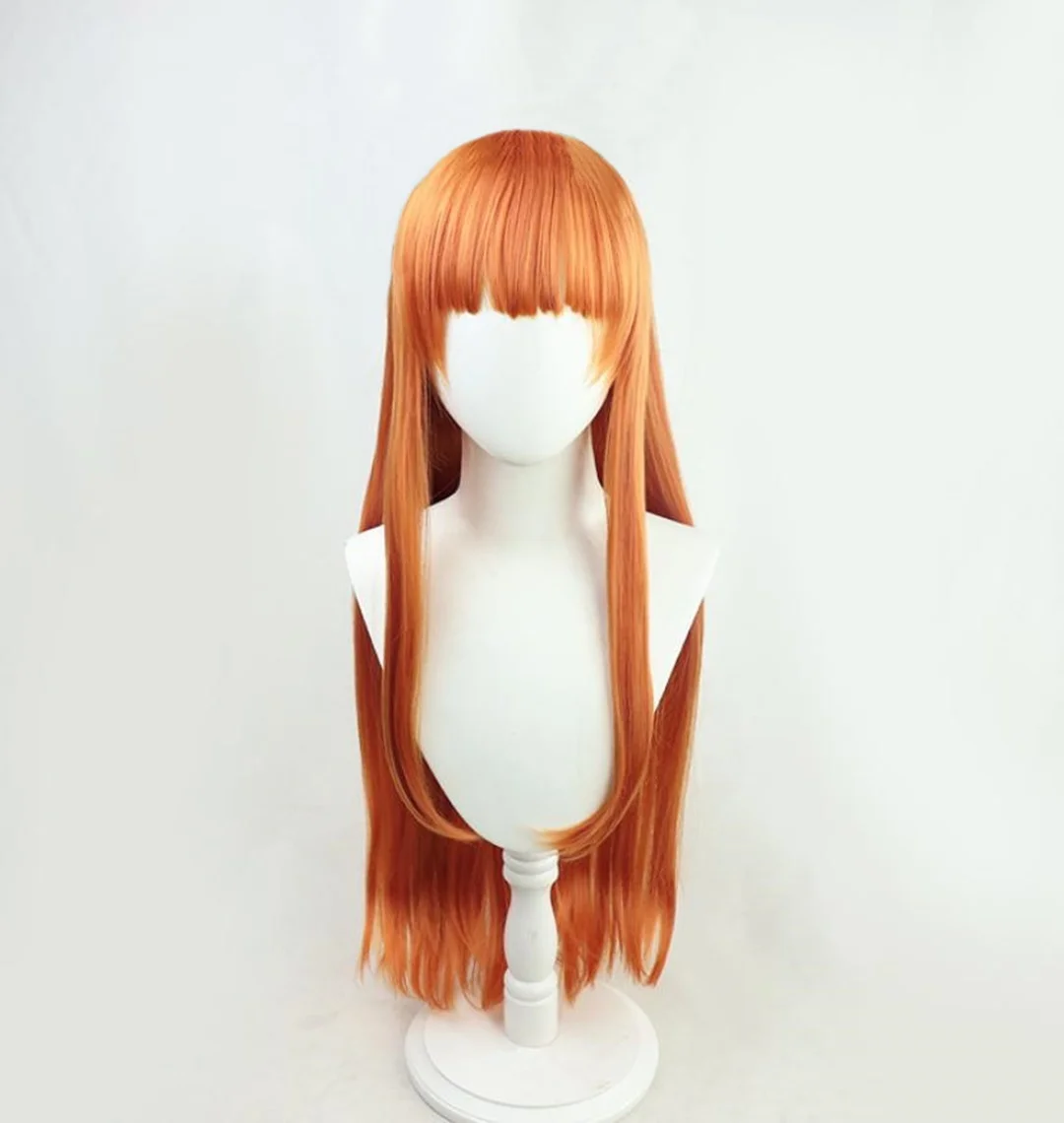 Silence Suzuka Cosplay Wig Silence Suzuka Cosplay Wig Anime Orange Long Straight Wig image 3
