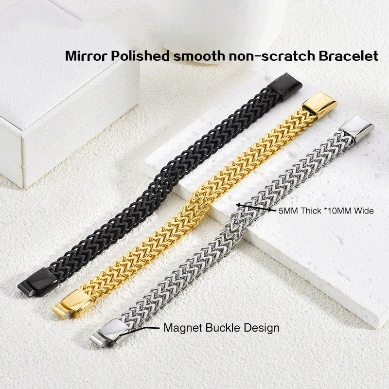 Custom Name Titanium Steel Bracelets for Men Personalized Engraved Name Date Bracelet Stainless Steel Punk Jewelry for Men
