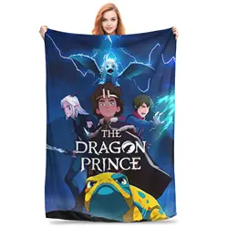 Comfortable Dragon Prince cartoon anime  Blanket Merch Bed Decorative  Throws And Blankets Warm Flannel for Couch