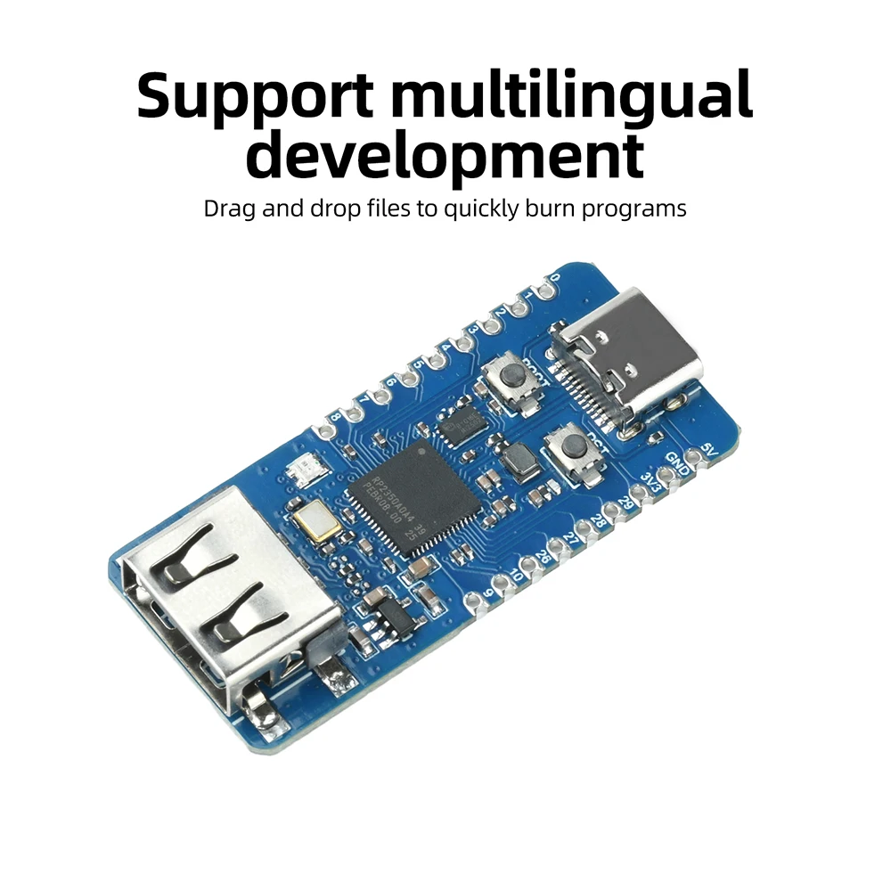 RP2350-USB-A Mini-Entwicklungsboard RP2350A Dual Cortex-M33 RISC-V 150MHz 520KB SRAM 2MB Flash Type-C für IoT Maker DIY-Projekt – Detail 7
