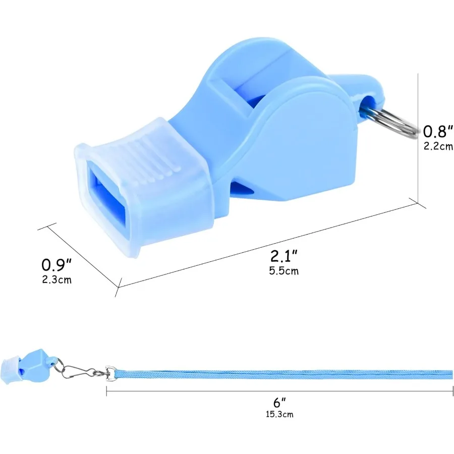 휘슬 플라스틱 휘슬 끈이 달린 야외 활동용 휘슬 코치 훈련용 휘슬 스포츠 및 파티용 휘슬