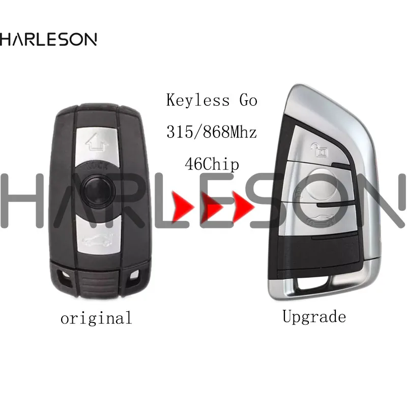 315 / 868 MHz PCF7945 Chip CAS3 System Keyless-Go Function Upgraded Remote Key Fob for BMW 3/5series x5 x6 KR55WK491