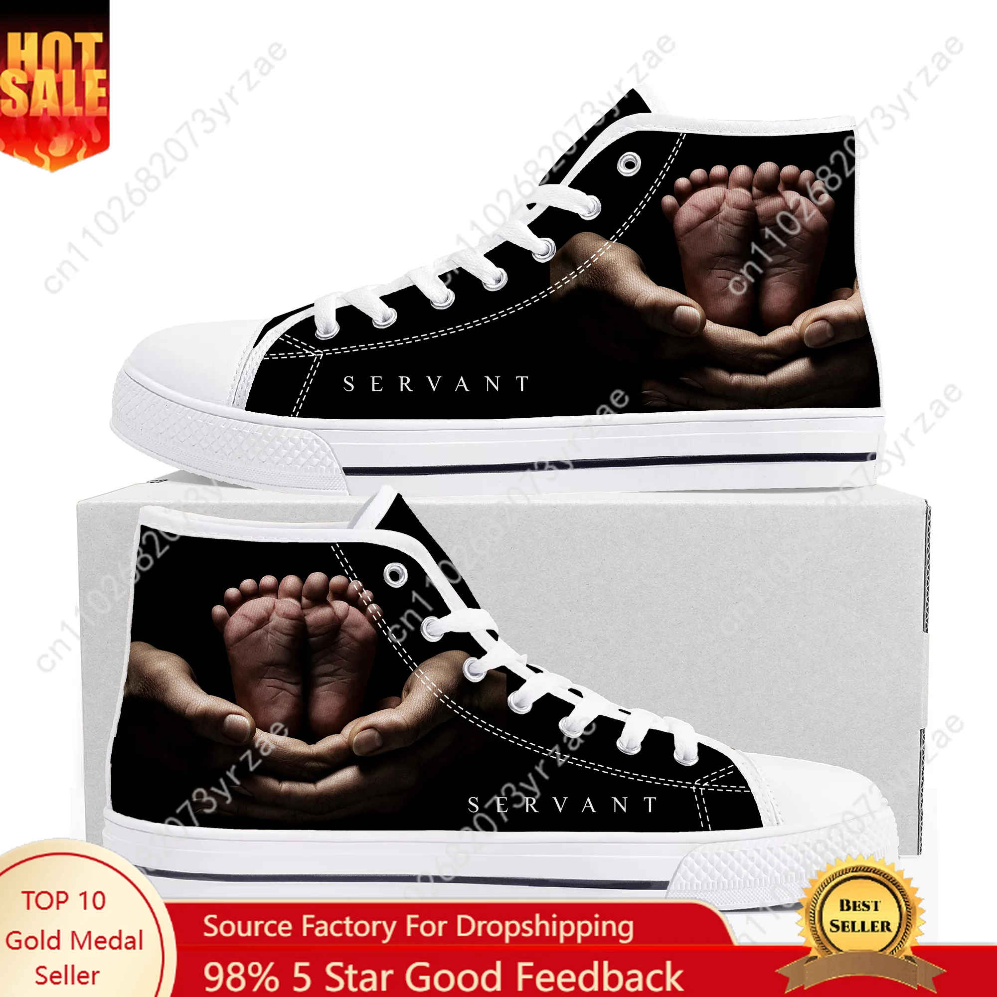 

Servant High Top High Quality Sneaker Mens Womens Teenager Canvas Sneaker Personalized Casual Patterns Shoe Custom Made Shoes