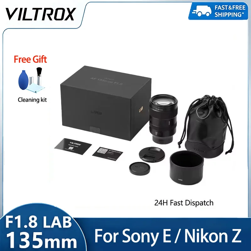 VILTROX 135mm F1.8 LAB AF Full Frame Auto Focus Telephoto Camera Lens for Sony FE Mount ZVE10 A7R5 A7MIV A7SIII Nikon Z Z6II Z5