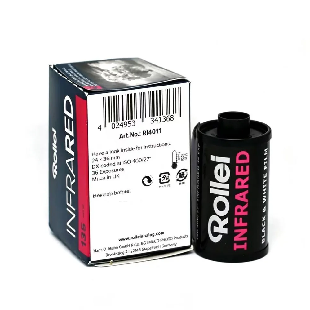 135 Película infrarroja para fotografía Rollei INFRARED 400 1/3/5/6 Rollos de película en blanco y negro para cámara Kodak (Fecha de vencimiento: 2028)