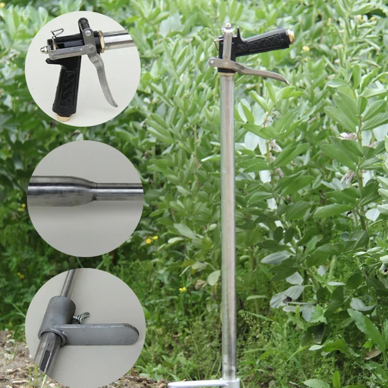 

220v New Stainless Steel Liquid High Pressure Farm Implement Fruit Tree Fertilization Gun Topdressing Spray Gun