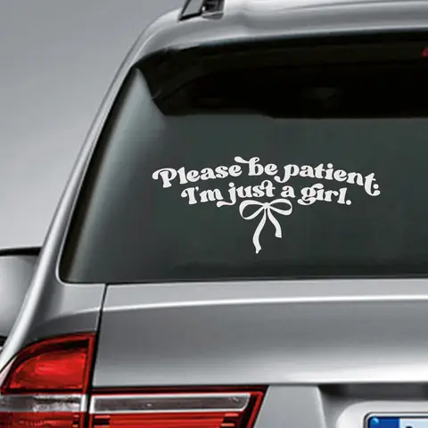 인내심을 가지십시오 나는 단지 여자입니다 재미 있은 자동차 스티커 여성을위한 요염한 활 자동차 차량 범퍼 창문 장식