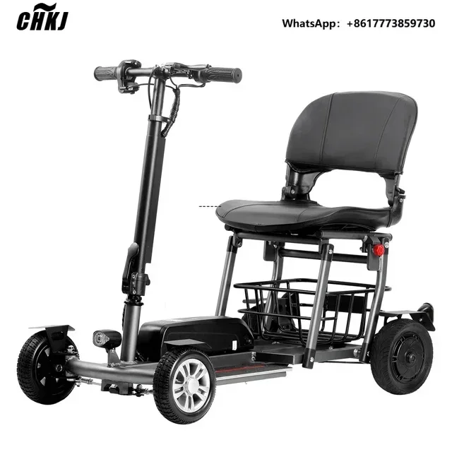 

CHKJ 36V 300W High Power Customized Lithium Battery Scooter Easy Fold Compact 4 Wheels Mobility Scooter With Seat