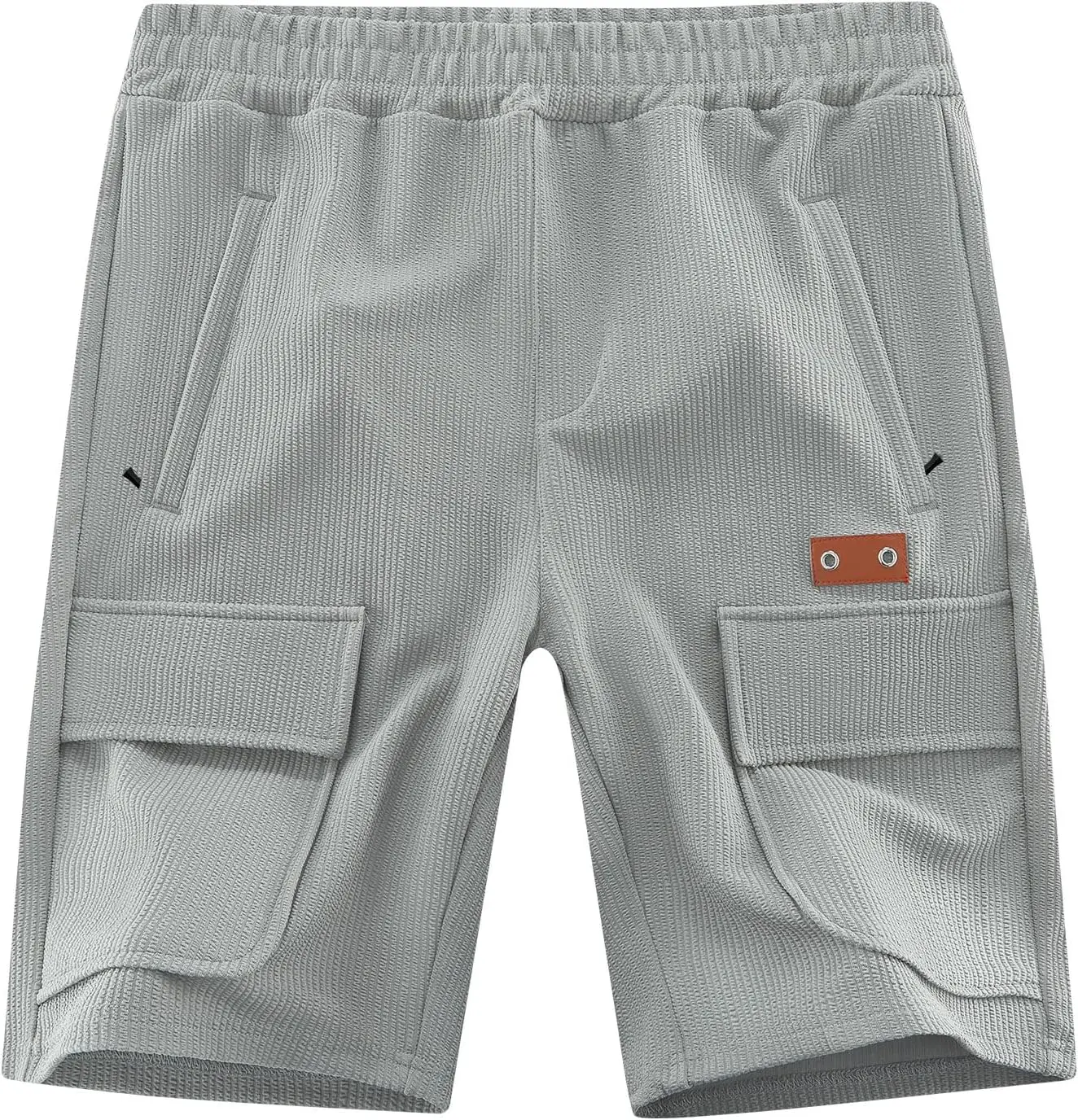 

Men's Shorts Casual 9' Elastic Waist Drawstring Lounge Stretch Shorts with Zipper Pockets for Everyday Wear