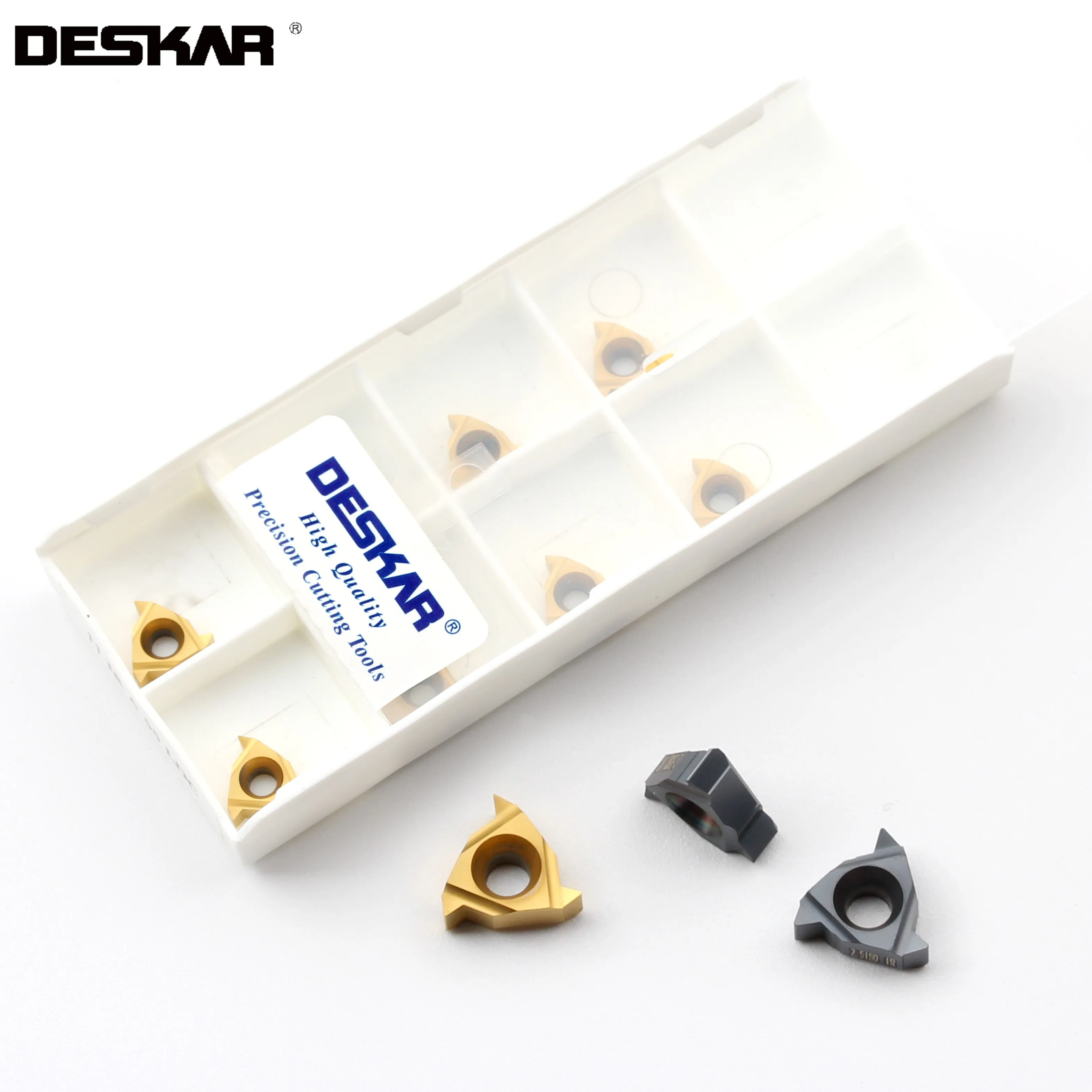 DESKAR 11IR 11ER A55 A60 1.0ISO 2.0ISO 1.25ISO LDA LDC CNC 선반 커터, 스레딩 카바이드 인서트, 터닝 공구 기계, 10 개