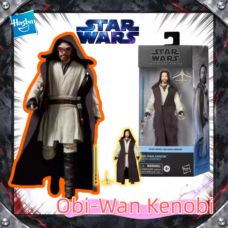 【disponibile】hasbro-star-wars-serie-black-figura-da-collezione-di-obi-wan-kenobi-personaggio-jedi-giocattolo-perfetto-da-regalare