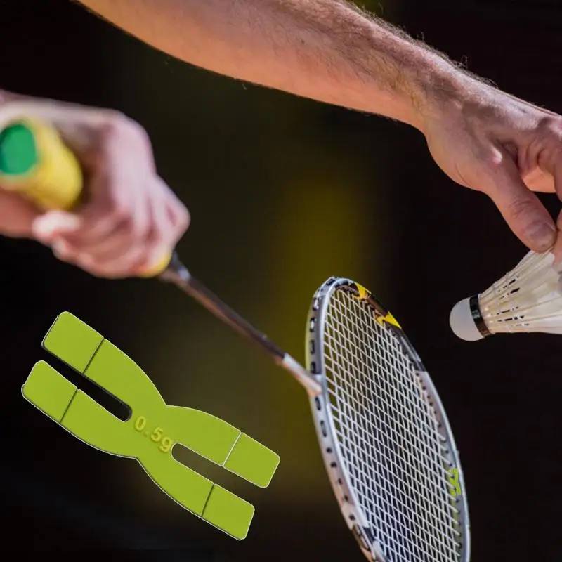 Raqueta de bádminton, pieza ponderada, 0,5g, tira de equilibrio de cabeza de raqueta de silicona en forma de H, raqueta de tenis de mesa, tiras de peso y equilibrio