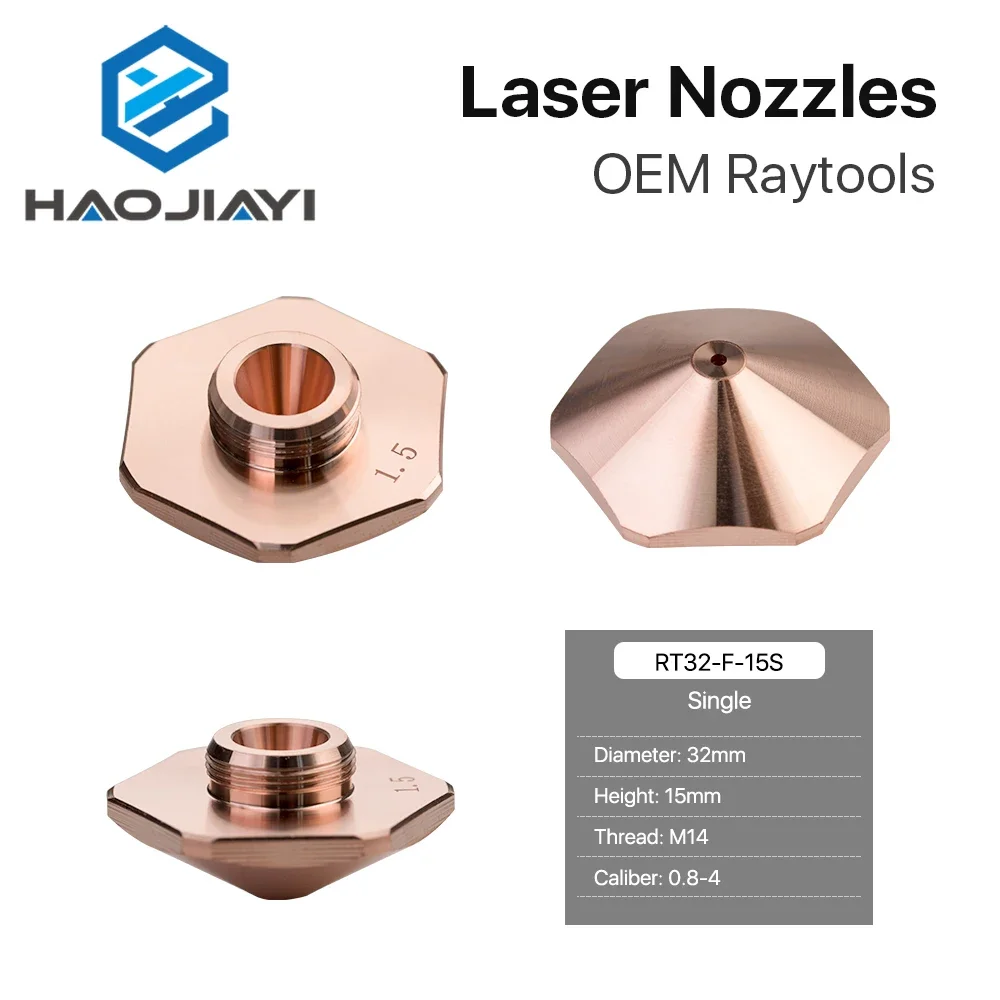 Bodor Laser Nozzles Single Layer/Double Layers Dia.32mm Caliber 0.8 - 4.0mm for Bodor Empower Fiber Laser Cutting Head