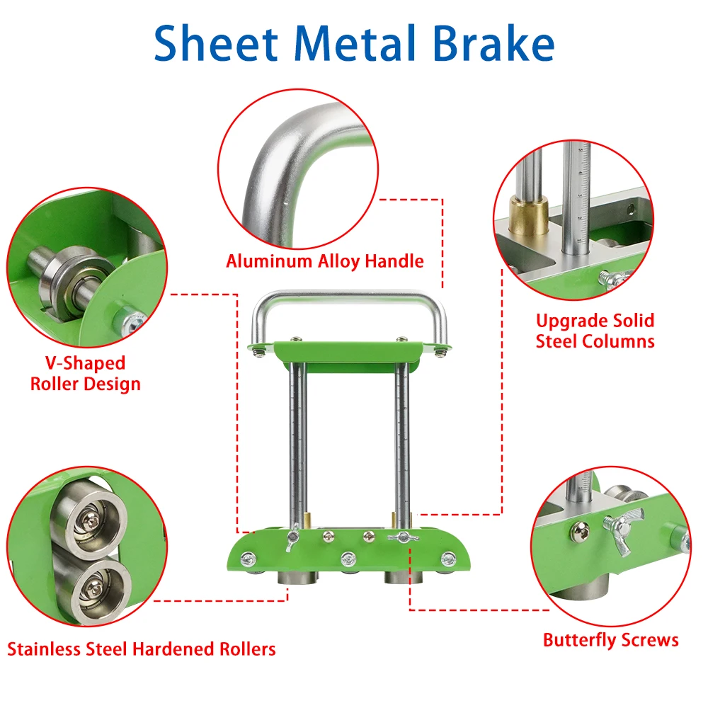 Lightweight Version 0 to 90 Degree Hand Edge Roller Metal Bender For Various Metal Roofs For Making Folding Edges &Rain Diverter