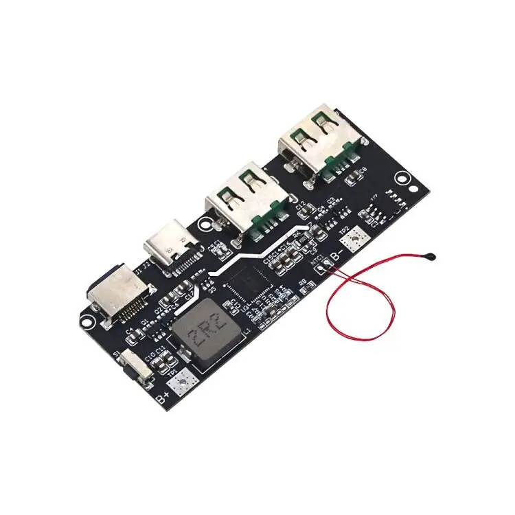 Módulo de Carregamento QC4.0 QC3.0 LED Dual USB 5V 4.5A 22.5W para Power Bank Micro/Tipo-C com Proteção de Temperatura e Circuito