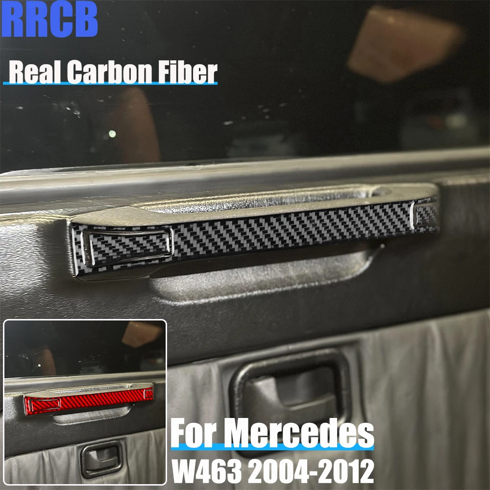 

Real Carbon Fiber Car Accessories Trunk Handle Soft Cover Sticker For Mercedes-Benz G Class W463 G500 G55 G63 G550 2004-2012