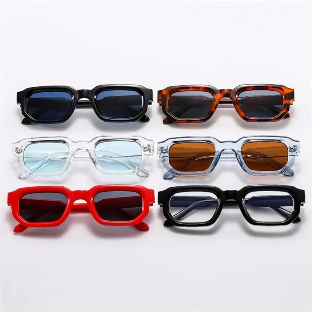 

KLASSNUM Men Women Vintage Rectangle Frame Sunglasses Fashion UV400 Shades Luxury Brand Design Eyewear Women Goggles