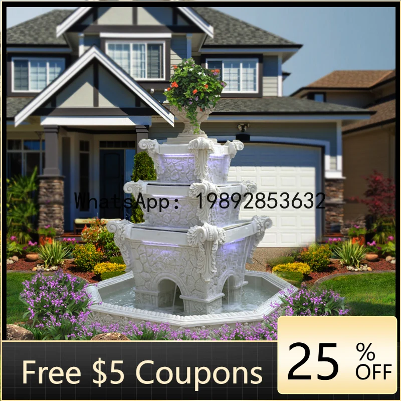 L2-5 Outdoor Fountain Flowing Water Wealth-Attracting Fish Pond Villa Garden Courtyard Decorative Landscaping Ornament