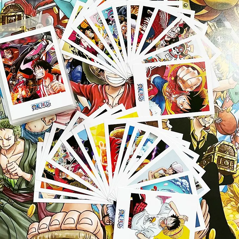 One Piece Monkey D. Luffy Sanji Nami Cartoon Niedliche Postkarte Kreative Hochwertige Begrüßungskarte für Studenten 40er-Pack – Detail 5