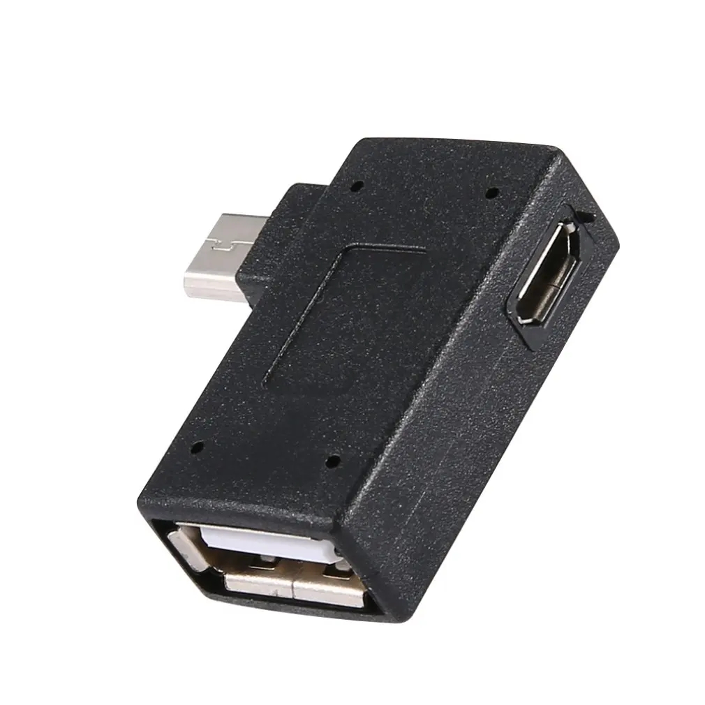 1Pc Micro USB 2.0 Female To Male OTG Adapter With Power Supply External Flash Drive Mouse Card Reader For PC Tablet Mobile Phone