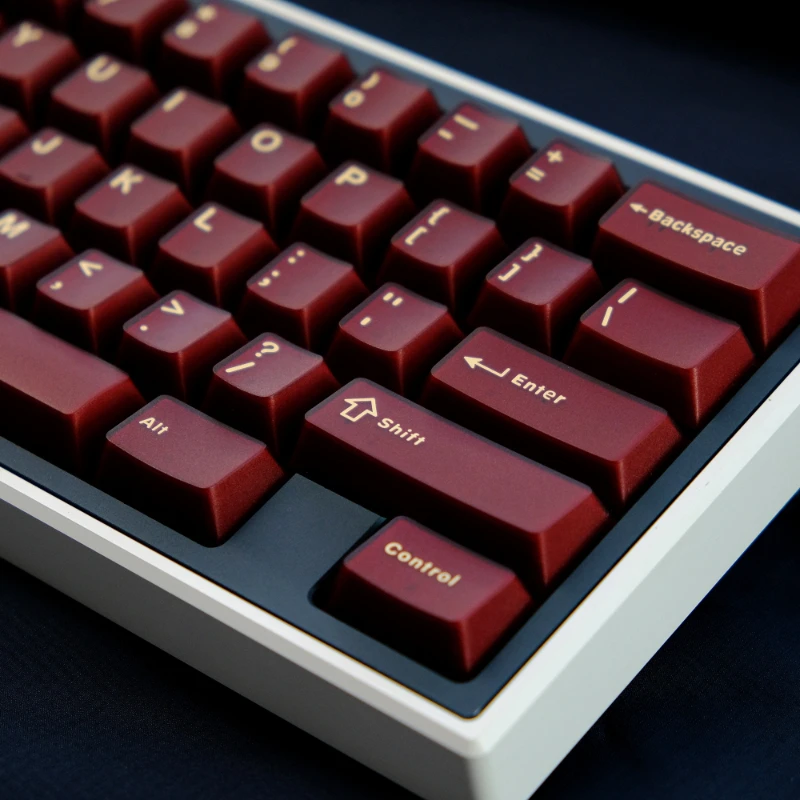 Vinho vermelho temático Keycaps Set, Altura de fábrica original, ABS Vintage teclado mecânico, Keycap Acessórios, Pyga (sem área Pad)