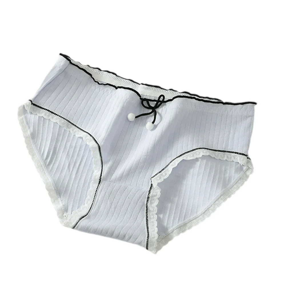 Women's Mid-Rise Briefs Smooth Seamless Underwear With Printed Pattern Regular Length Elastic Panties For Daily Home Vacation
