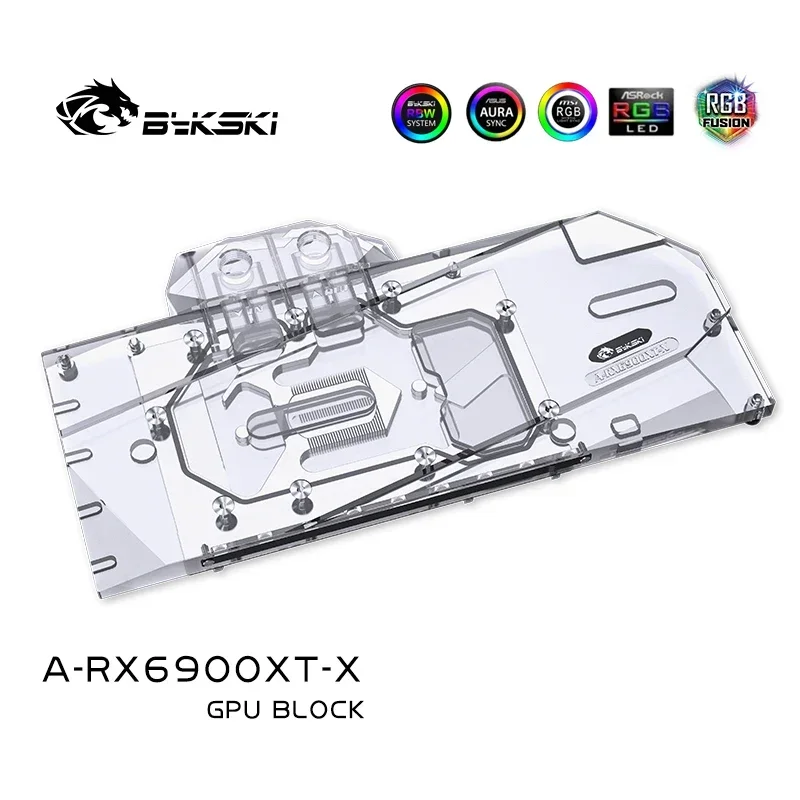 Imagem -04 - Bykski Vga Bloco de Água para Amd Fundador Edição Radeon Rx6900xt Rx6800xt 6800xt Yeston Rx6800xt Placa de Vídeo A-rx6900xt-x