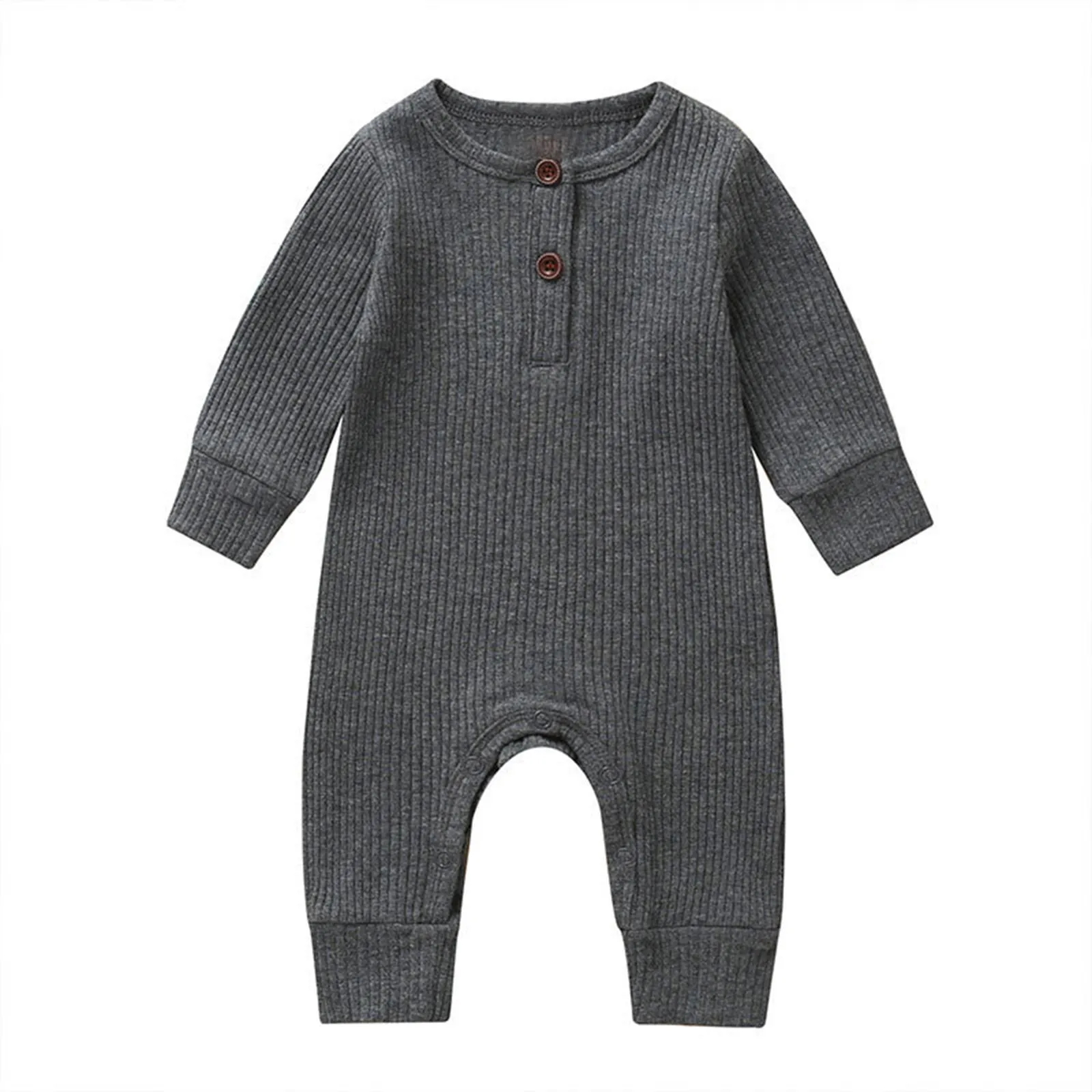 Solid Baby Rompers Cotton Long Sleeve Toddler Romper Infant Clothing 0-18 Months Spring Autumn Boys Girls Newborn Baby Clothes