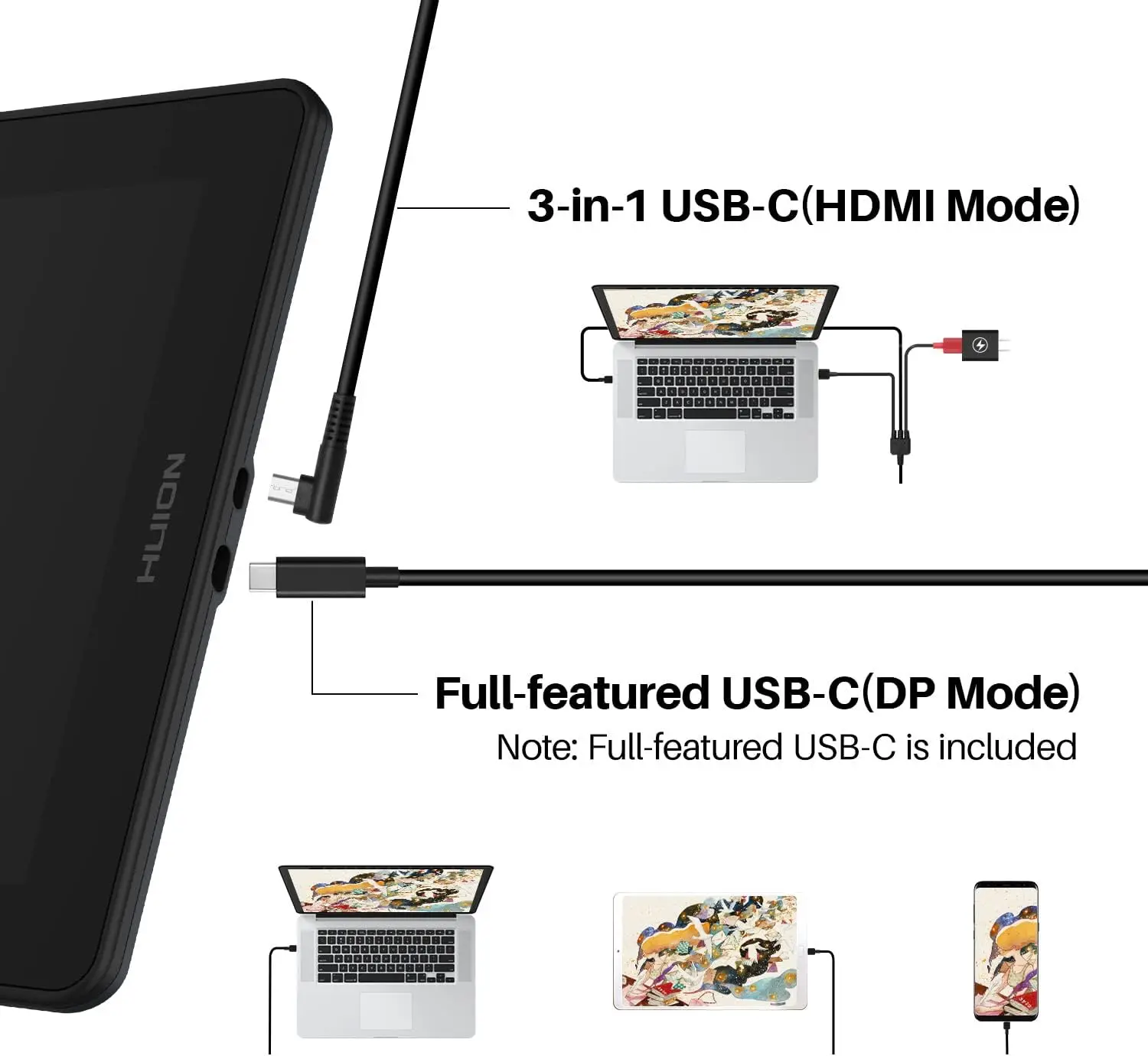 Imagem -03 - Huion Kamvas 162023 Gráficos Desenho Monitor Bateria-livre Caneta Digital Tablet para Windows Mac e Android 120 s Rgb