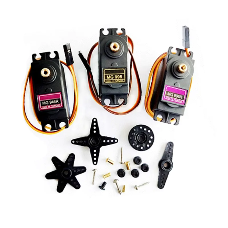 

MG995 MG996R MG946R Металлический стандартный сервопривод 180-градусный 360-градусный сервопривод для цифрового робота-автомобиля RC Модель вертолета Лодка Arduino DIY