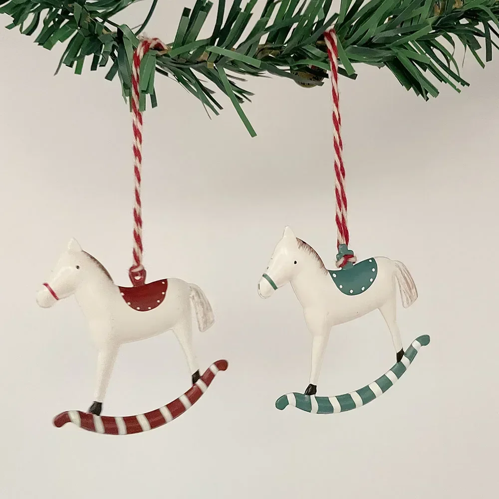 12 PCS Christmas Party Nordic Christmas Decoration Metal Pendant Christmas Tree Room Party Holiday Decoration Ornaments